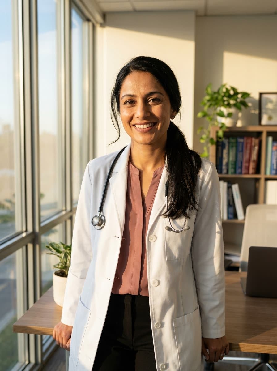 Physician at desk